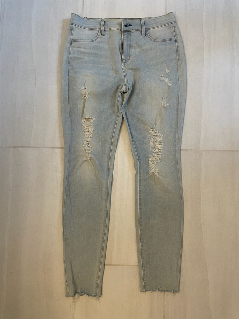 PacSun Light Blue Skinny Distressed Jeans